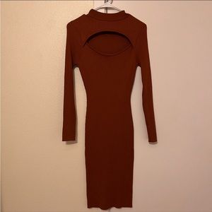 long sleeve fitted dress